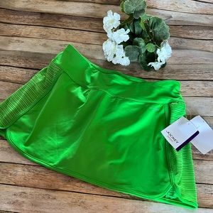 Jockey Sport Green Mixed Double Tennis Skort Size Medium NEW